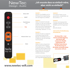 NewTec Fernbedienung Lautsprecher